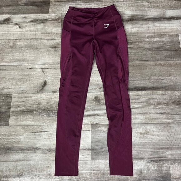Gymshark Athletic Dry Sculpture High Rise Yoga Pants Plum Women’s Size S